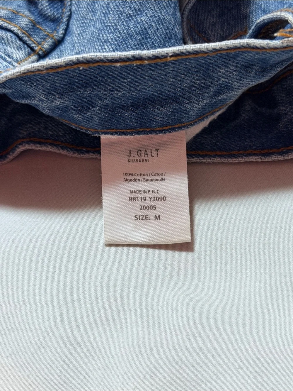 J. Galt Brandy Melville High Rise Straight‎ Leg Jeans Medium 100% Cotton